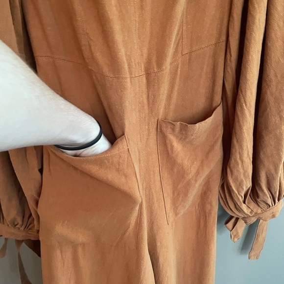 NEW Free People‎ Linen Josie Jumpsuit Size 8 - Picture 4 of 10